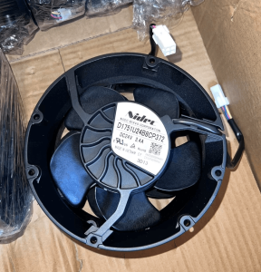 ABB D1751U24B8CP372 fan connector and Nidec branding detail