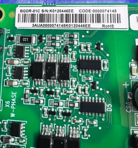 ABB BGDR-01C model label 3AUA0000074145 closeup