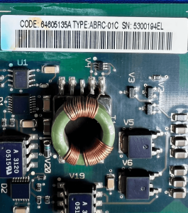 ABB ABRC-01C model label 64605135 closeup