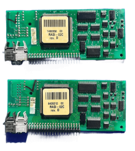 ABB RASI-02C fiber optic interface board ACS800 660-690V medium voltage front view