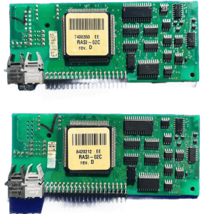 ABB RASI-02C fiber optic interface board ACS800 660-690V medium voltage front view