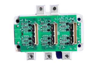 ABB ZGAD-561 driver board with FS200R12PT4 IGBT module kit front view