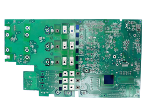 Close-up of power and IGBT trigger interface connectors on SINT-4510C board. All pins intact, fully functional.