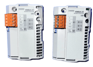 ABB RMBA-01 model label 64606778 closeup