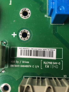 ABB RINT-6421C model label 68638721C closeup