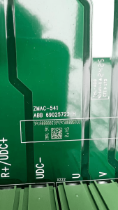 ABB ZMAC-541 model label 3AUA0000065842 closeup