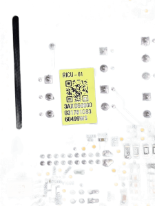 ABB RICU-01 model label closeup