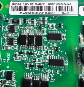 ABB BGDR-01C model label 69037615F closeup