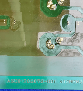 Siemens A5E01206075 capacitor bank and power components detail