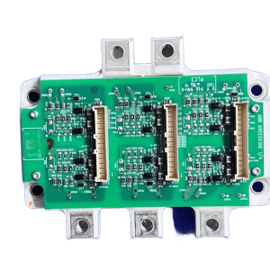 ABB ZGAD-561 driver board with FS200R12PT4 IGBT module kit front view