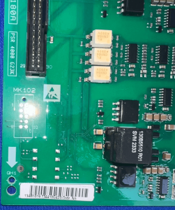 Danfoss 134B1019 high-power driver board components and connectors